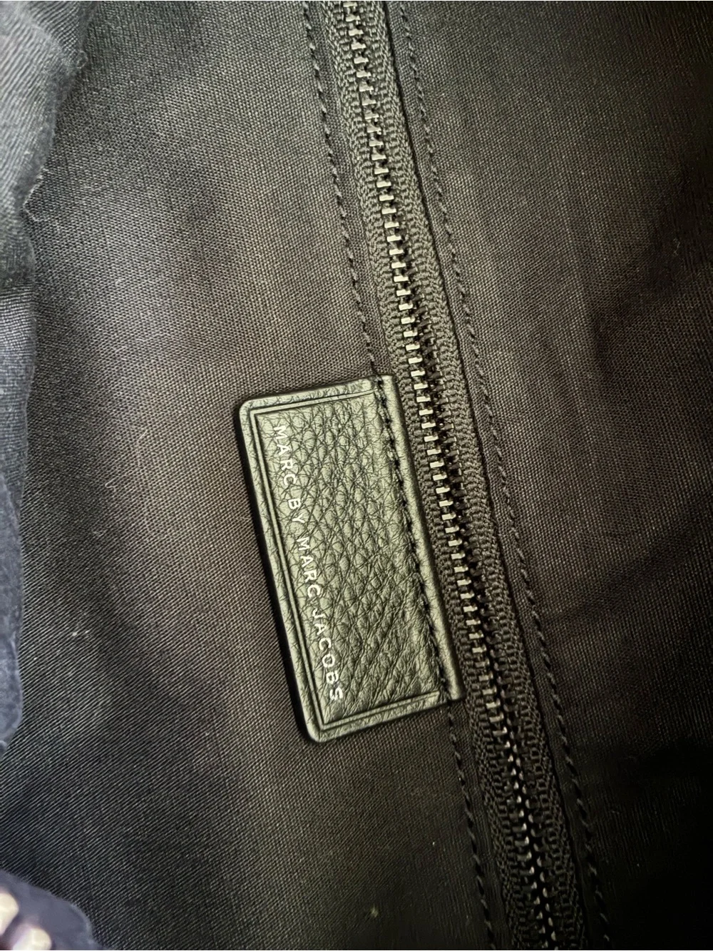 Marc By Marc Jacobs Black Leather Label on Real Lamb Fur